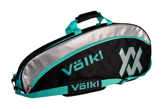 Bolso de Tenis Volkl Tour Pro Bag Negro Turquesa Plata 2 a 3 Raquetas