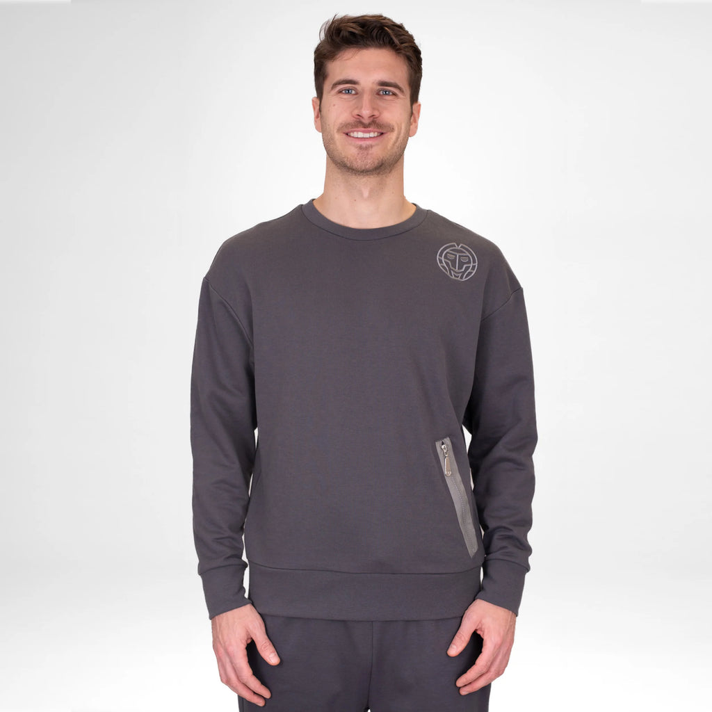 Poleron Hombre Bidi Badu Chill Crew Sweatshirt Men Dark Grey Talla L