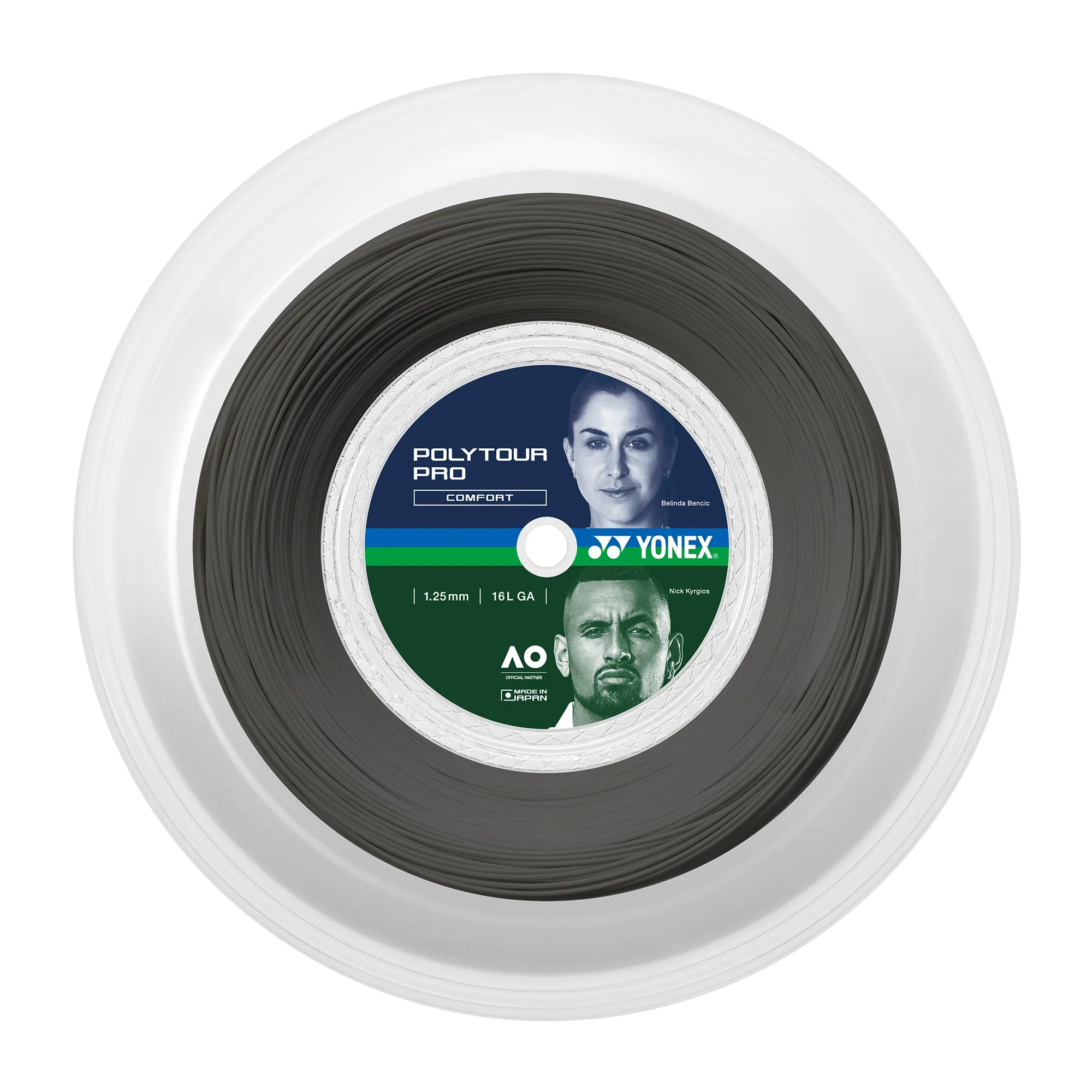 Cuerda de Tenis Yonex Polytour Pro Grafito 1.25mm 200 mts