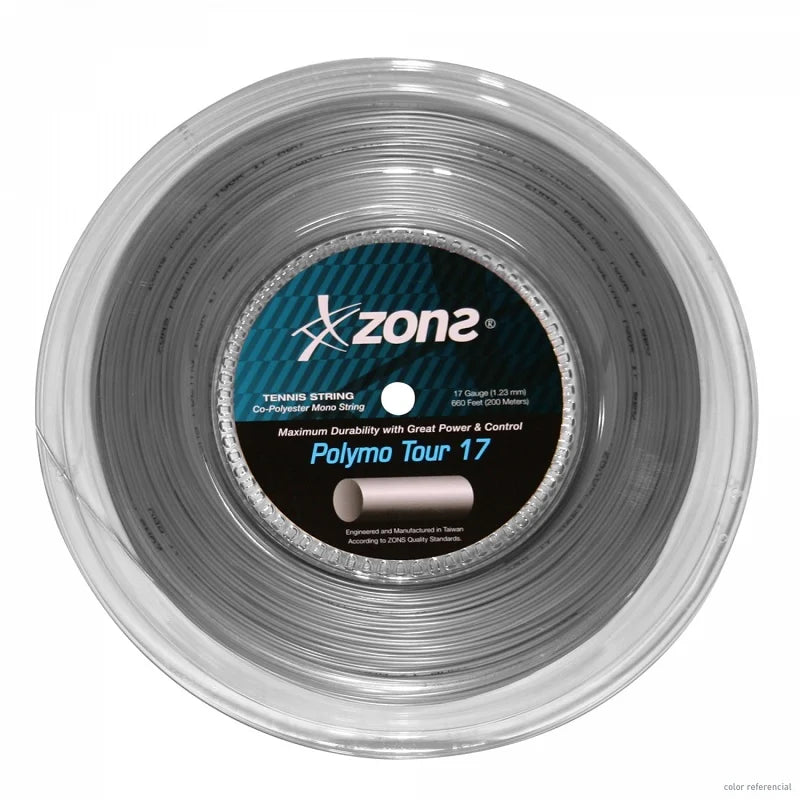 Cuerda de Tenis Zons Polymo Tour Silver 1.23mm 200 mts