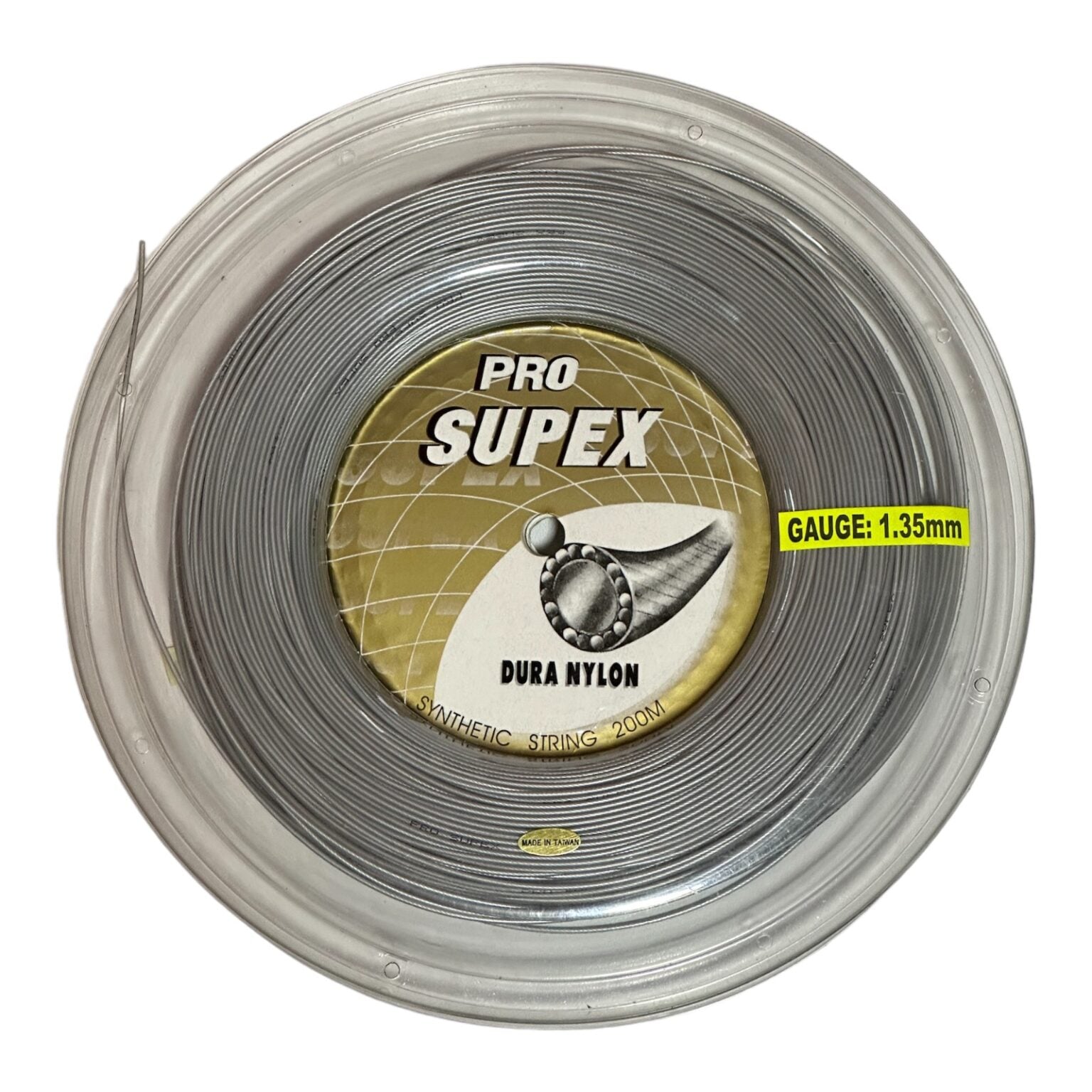 Cuerda de Tenis ProSupex Dura Nylon Silver 1.35mm 200 mts