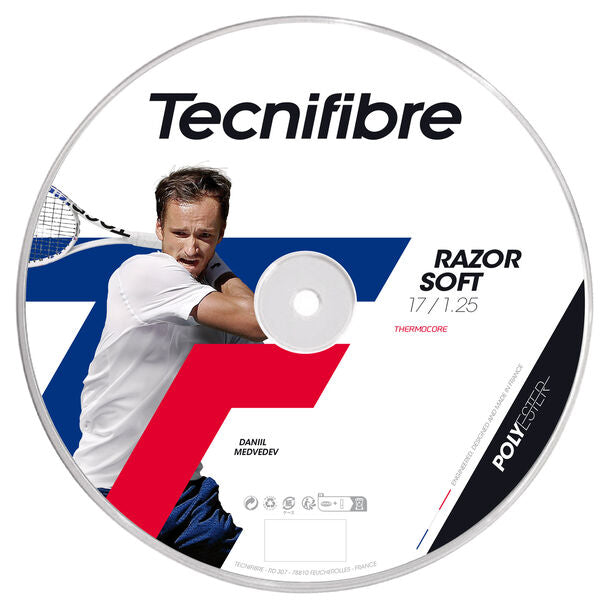 Cuerda de Tenis Tecnifibre Razor Soft Carbón 1.25mm 200 mts