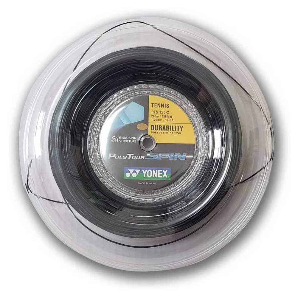 Cuerda de Tenis Yonex Polytour Spin Black 1.20mm 200 mts