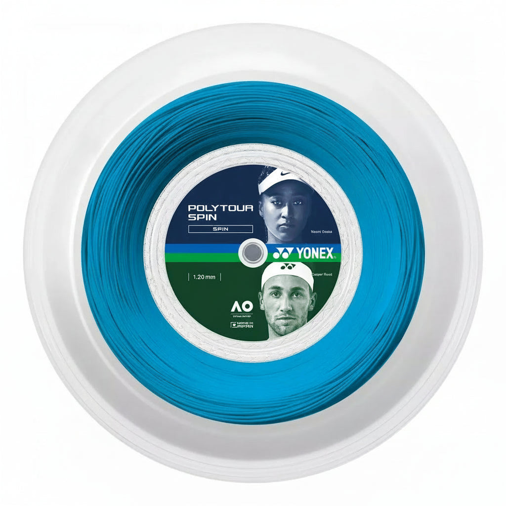 Cuerda de Tenis Yonex Polytour Spin Cobalt Blue 1.20mm 200 mts