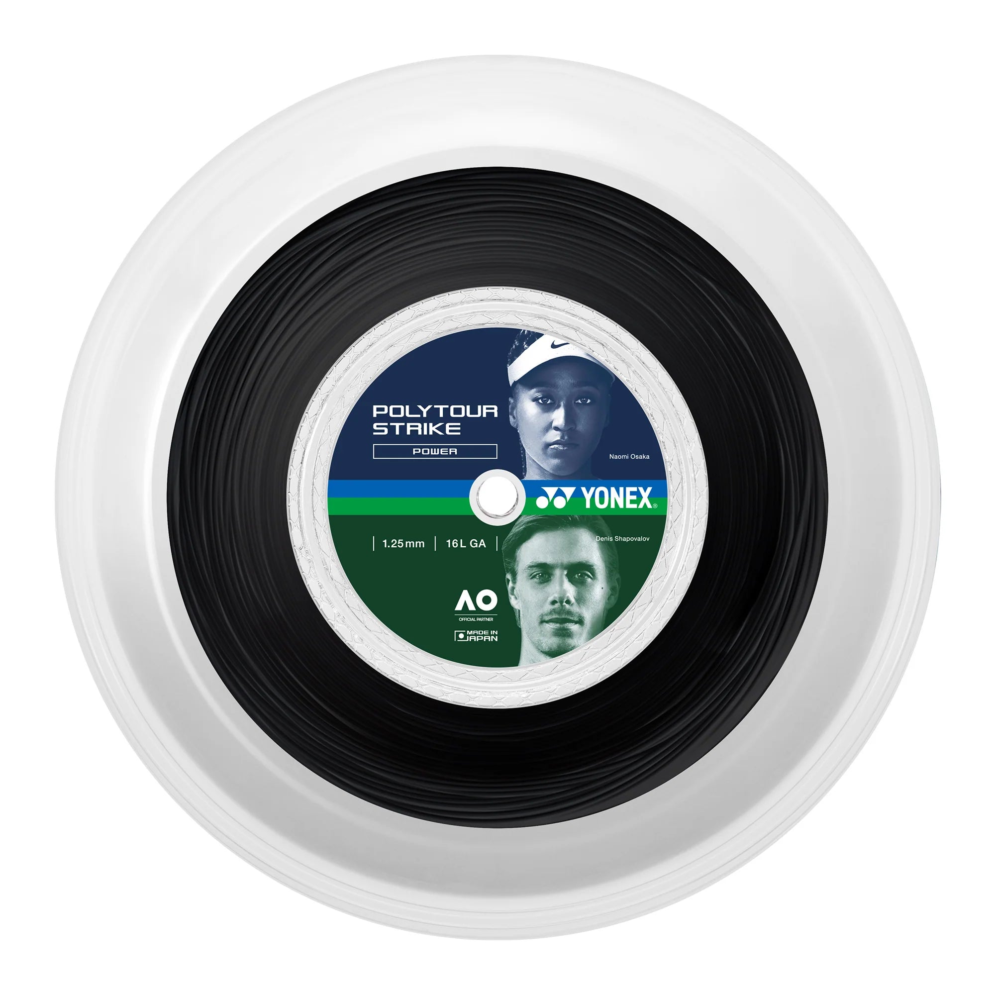 Cuerda de Tenis Yonex Polytour Strike Black 1.25mm 200 mts