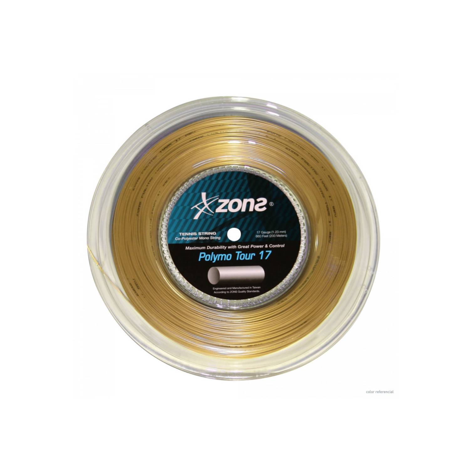 Cuerda de Tenis Zons Polymo Tour Ambar 1.23mm 200 mts