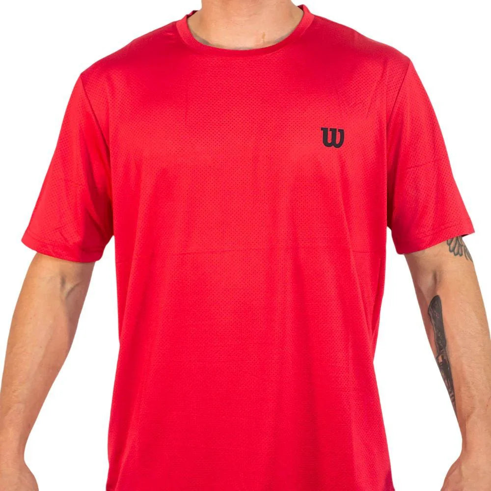 Polera Hombre Deportiva Wilson Roja L