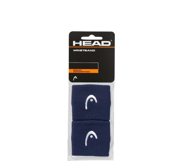 Muñequera Deportiva Head Wristband Corta Navy Blue x2