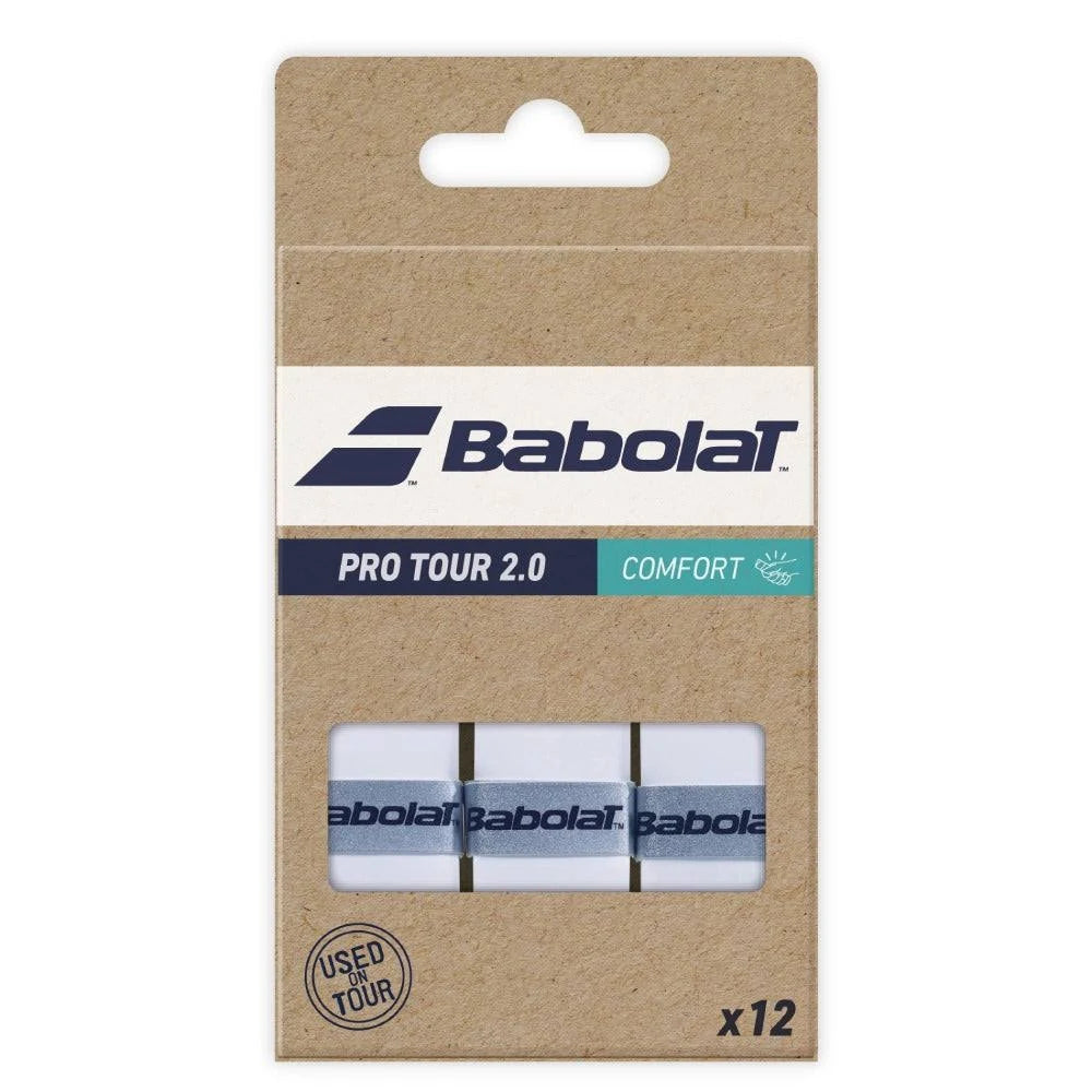 Overgrip Babolat Pro Tour Comfort 2.0 Blanco (12 unidades)