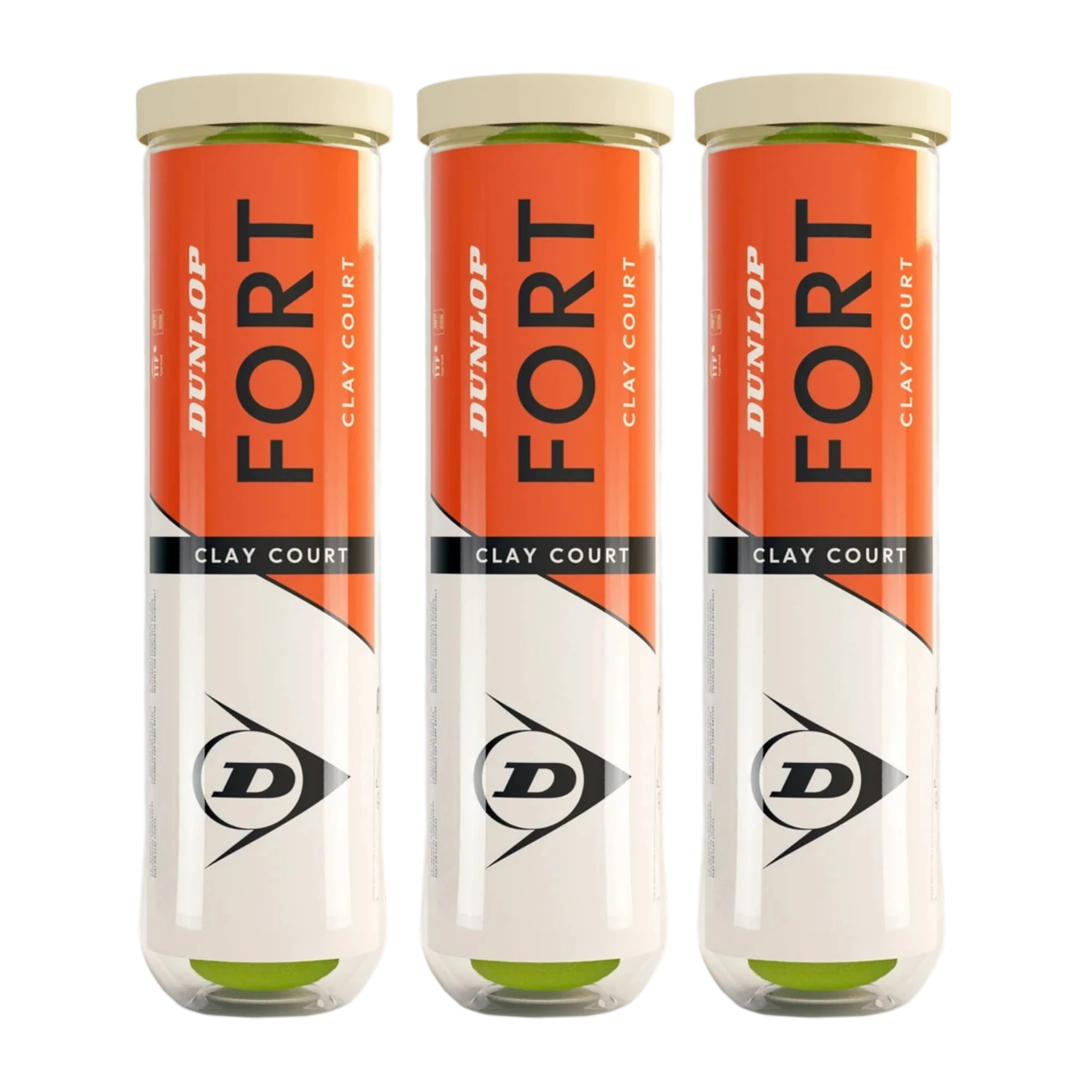 Pack de Pelotas de Tenis Dunlop Fort Clay Court x4