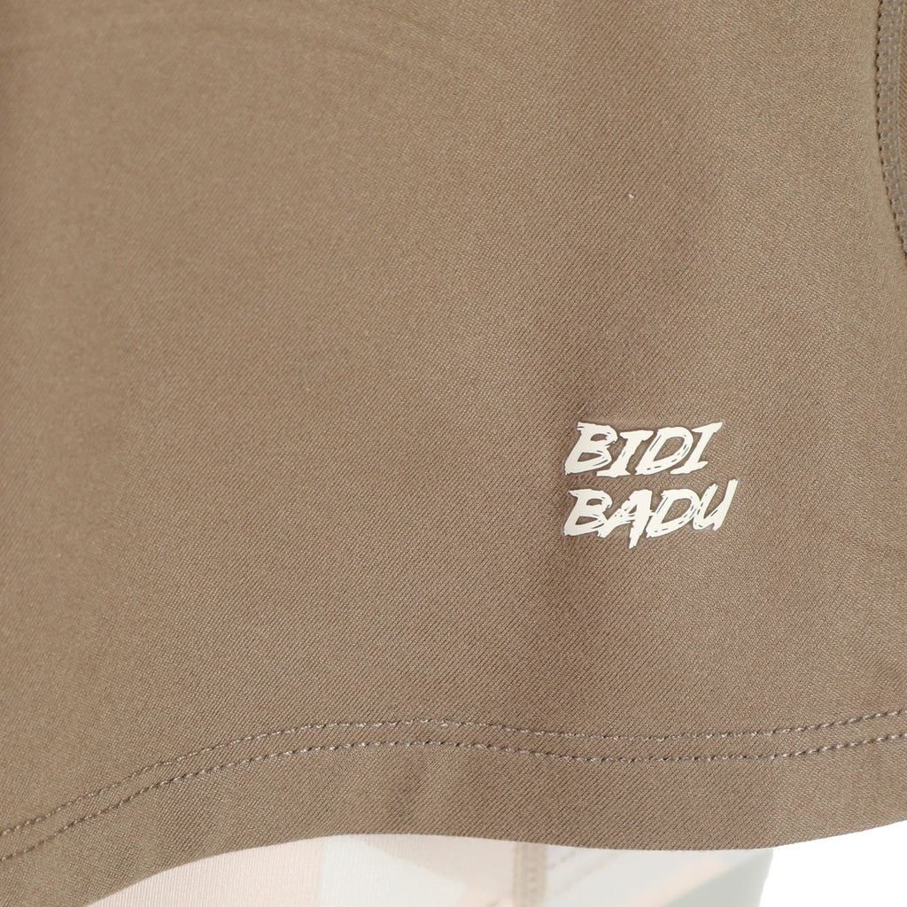 Falda Bidi Badu Paris 2025 Printed Wavy Skirt Women Brown Beige L
