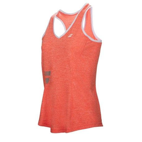 Polera Deportiva Mujer Babolat Naranja Fluor L