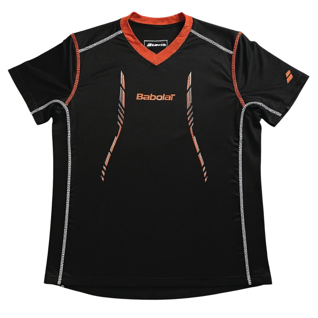 Polera Babolat T Shirt Niño Perf Negra Talla 14