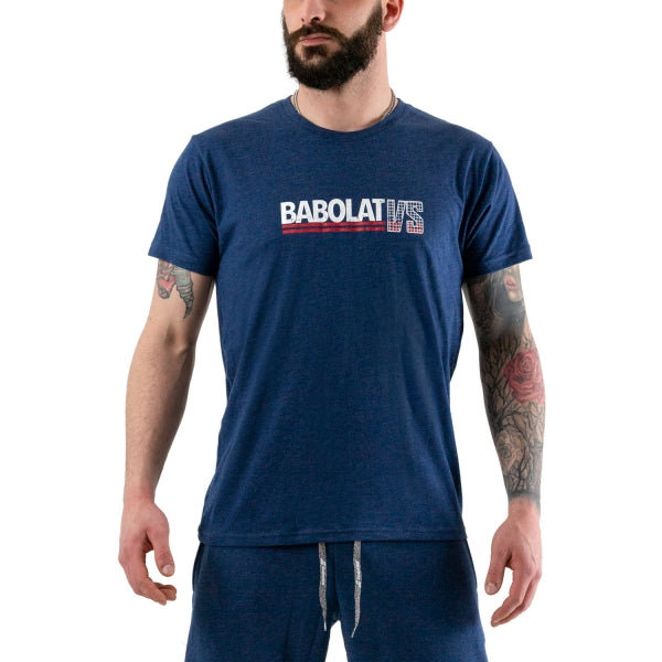 Polera Hombre Babolat Exercise Vintage Tee Men Estate Blue L