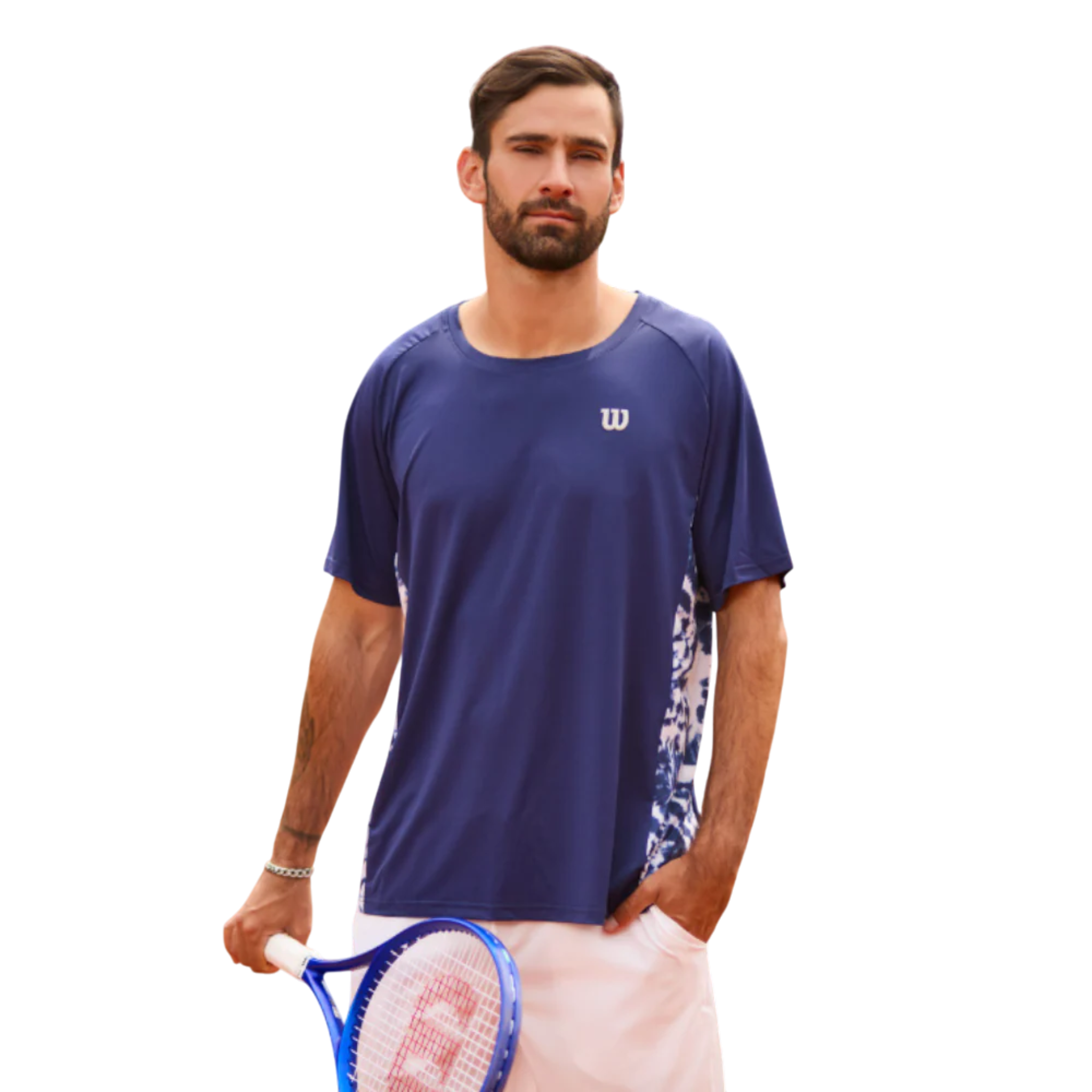 Polera Hombre Deportiva Wilson Azul L