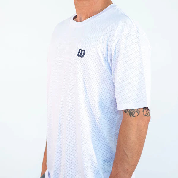 Polera Hombre Deportiva Wilson Blanca M