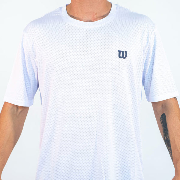 Polera Hombre Deportiva Wilson Blanca M
