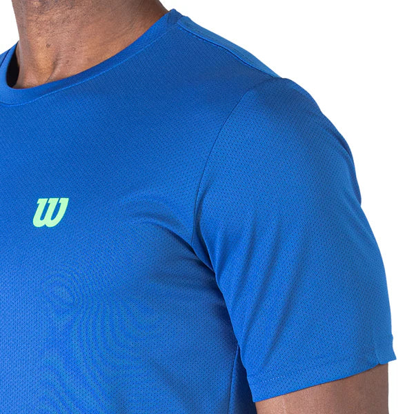 Polera Hombre Deportiva Wilson Calada Azul M