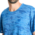 Polera Hombre Deportiva Wilson Camuflaje Azul L