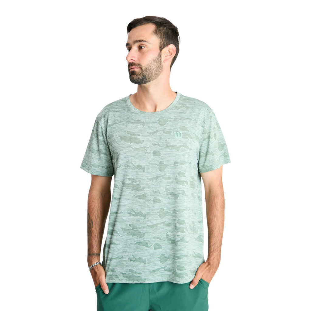 Polera Hombre Deportiva Wilson Camuflaje Verde L