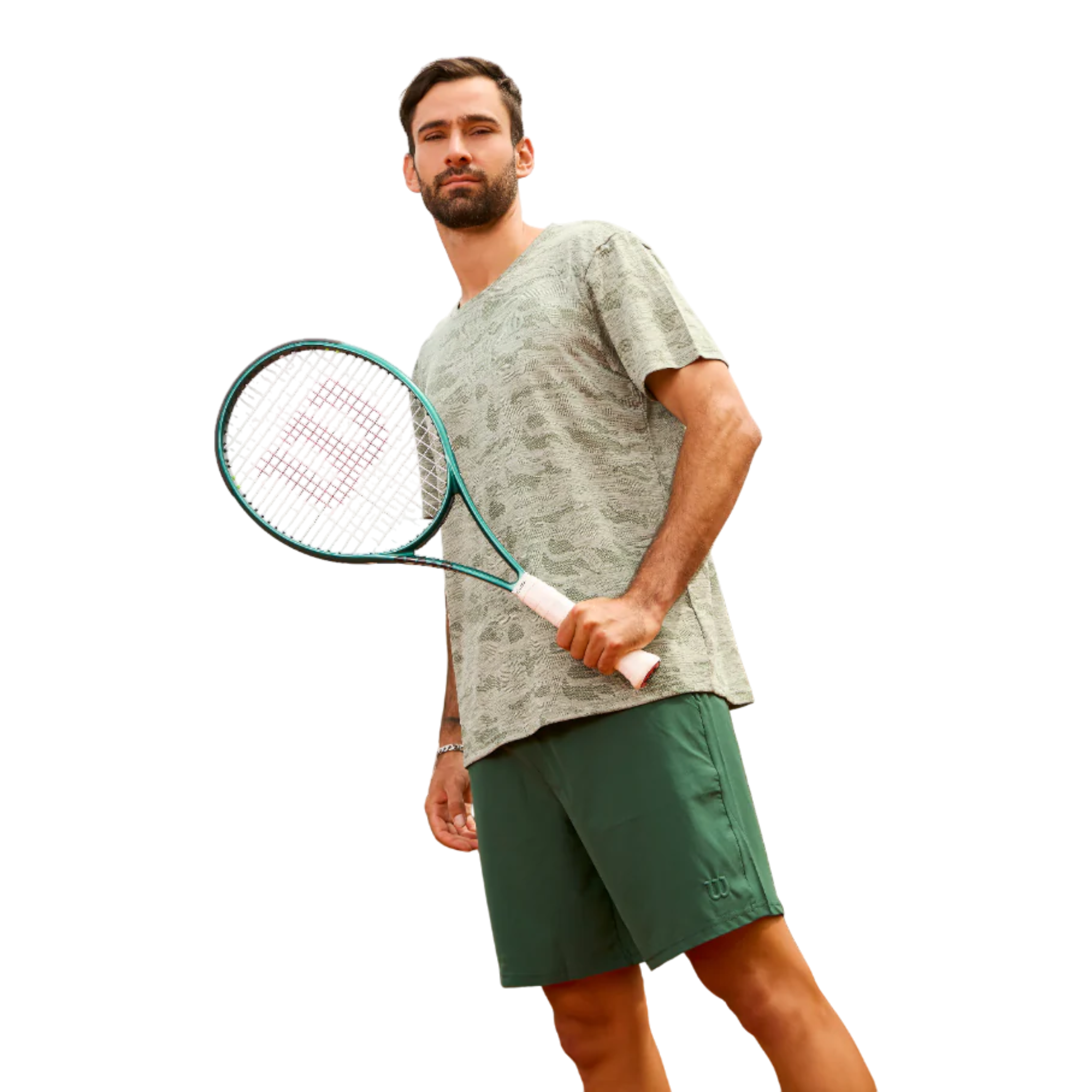 Polera Hombre Deportiva Wilson Camuflaje Verde L