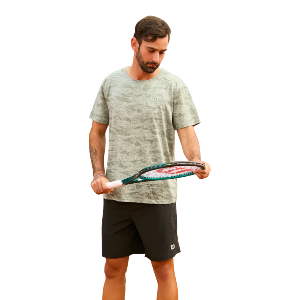Polera Hombre Deportiva Wilson Camuflaje Verde L
