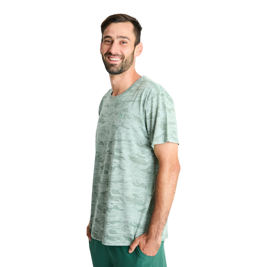Polera Hombre Deportiva Wilson Camuflaje Verde L