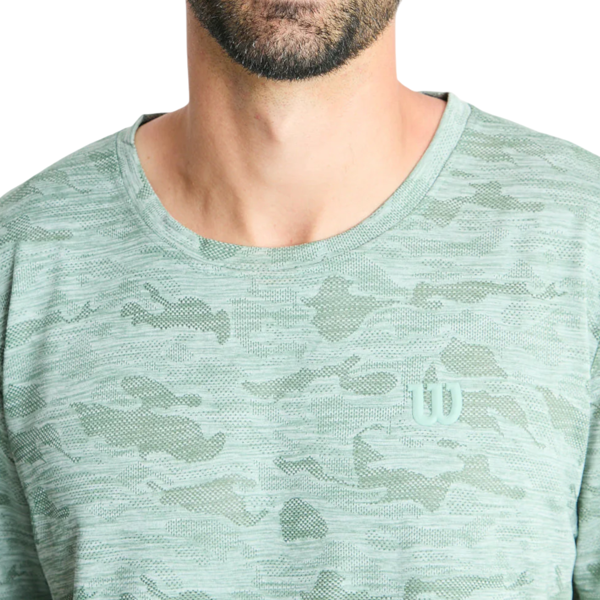 Polera Hombre Deportiva Wilson Camuflaje Verde L