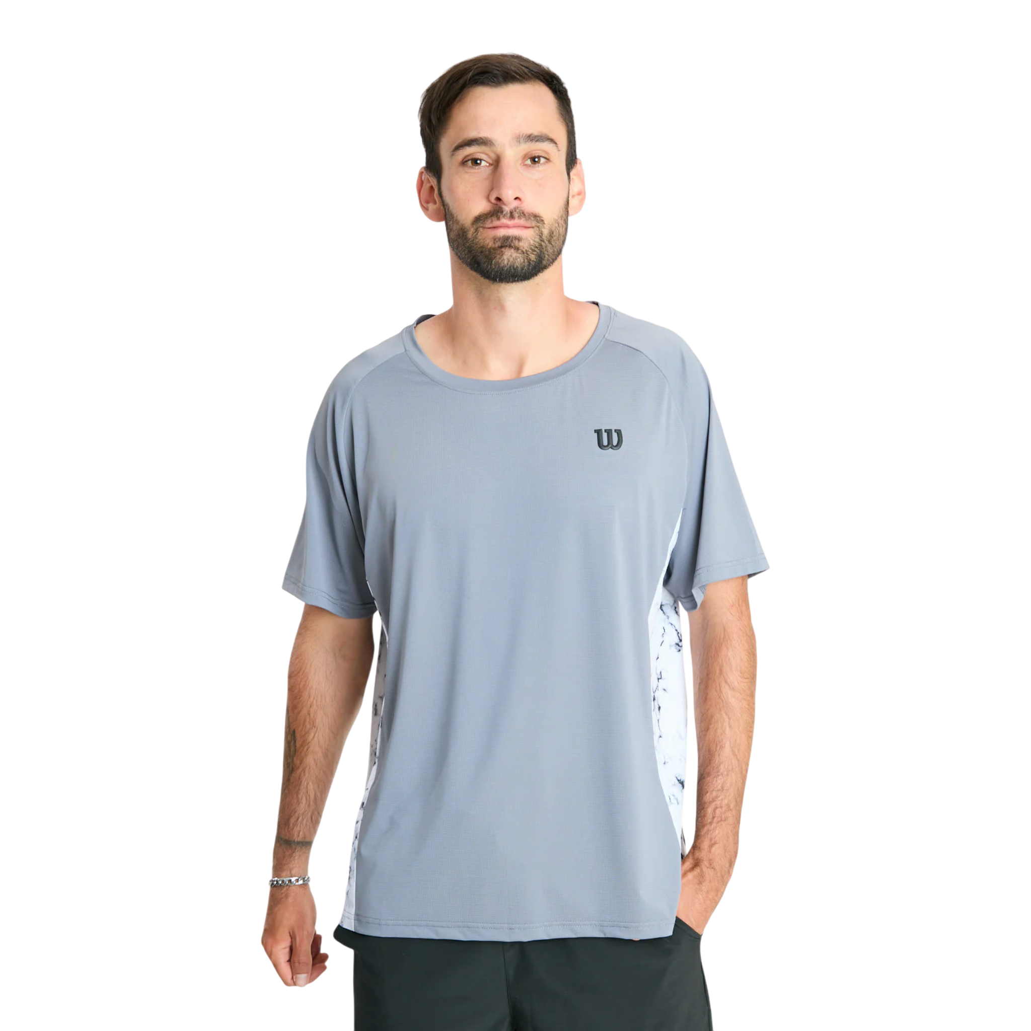 Polera Hombre Deportiva Wilson Gris L