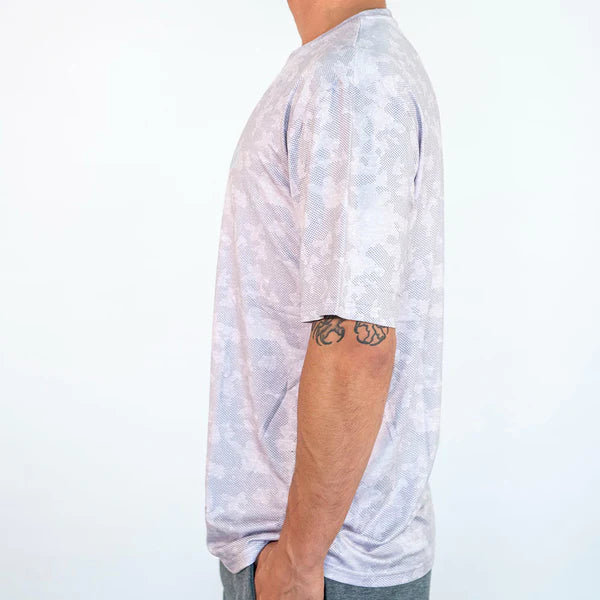 Polera Hombre Deportiva Wilson Strong Fit Blanca Camuflaje M