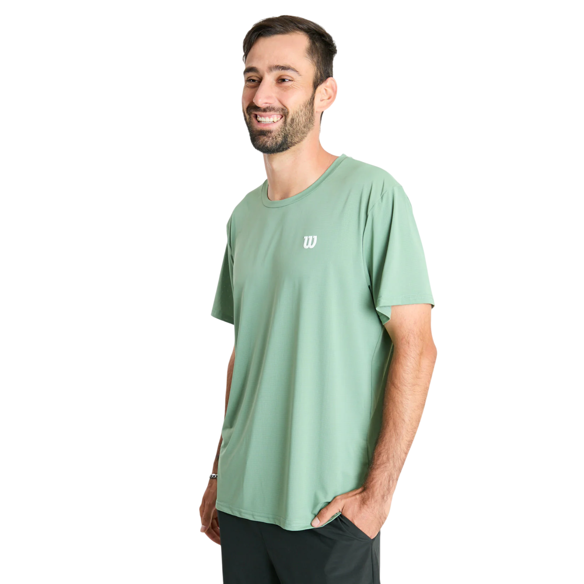 Polera Hombre Deportiva Wilson Verde L