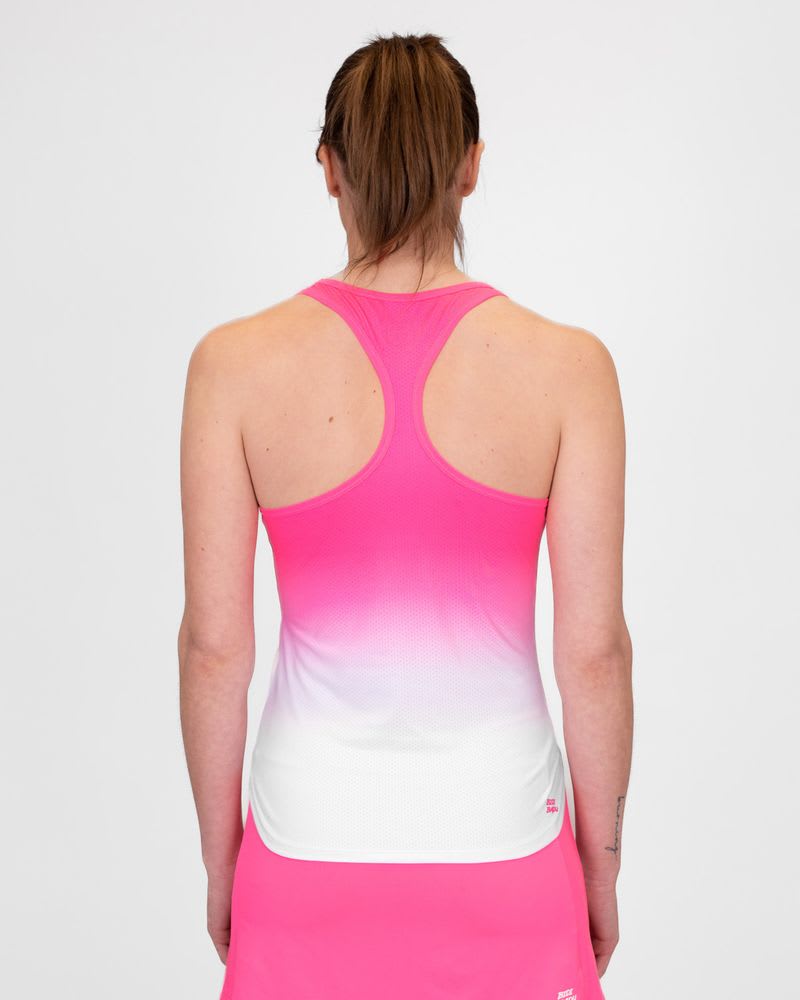 Polera Mujer Bidi Badu Crew Gradiant Tank Pink White Talla M