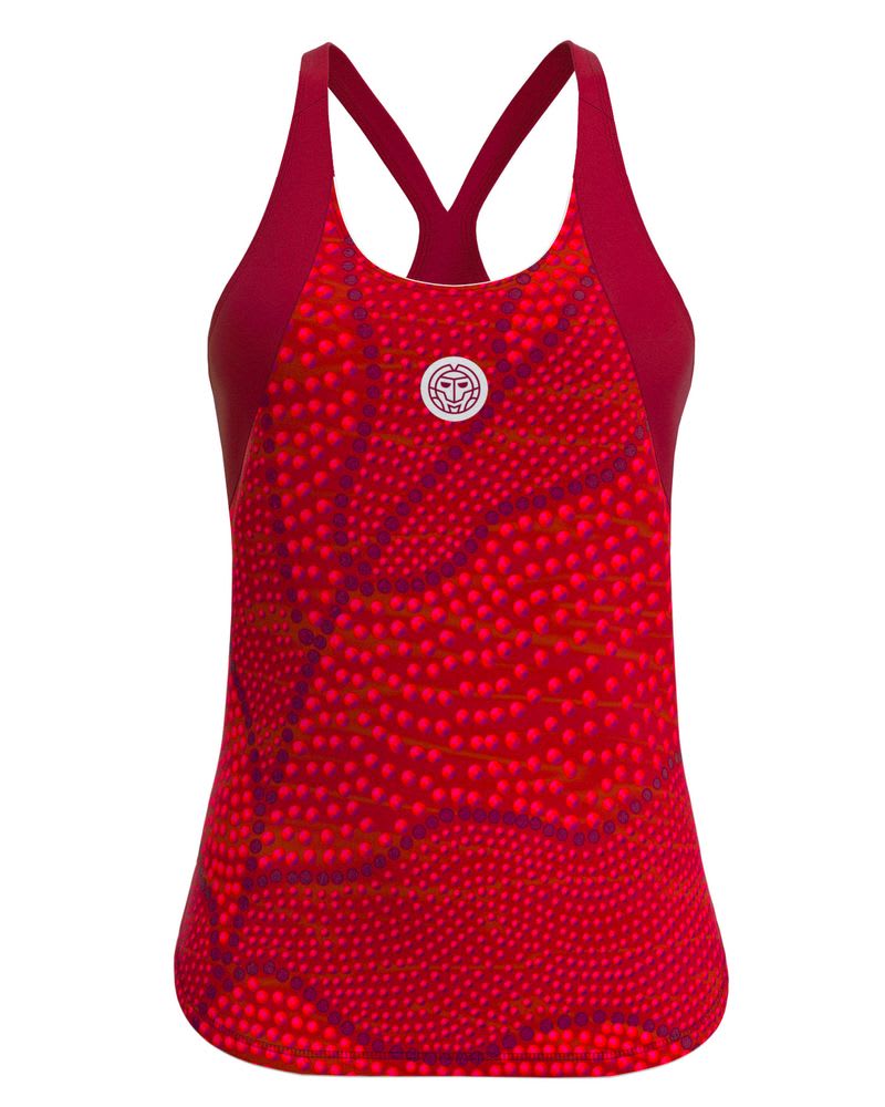 Polera Mujer Bidi Badu Protected Leafs Tank Bordeaux Talla S
