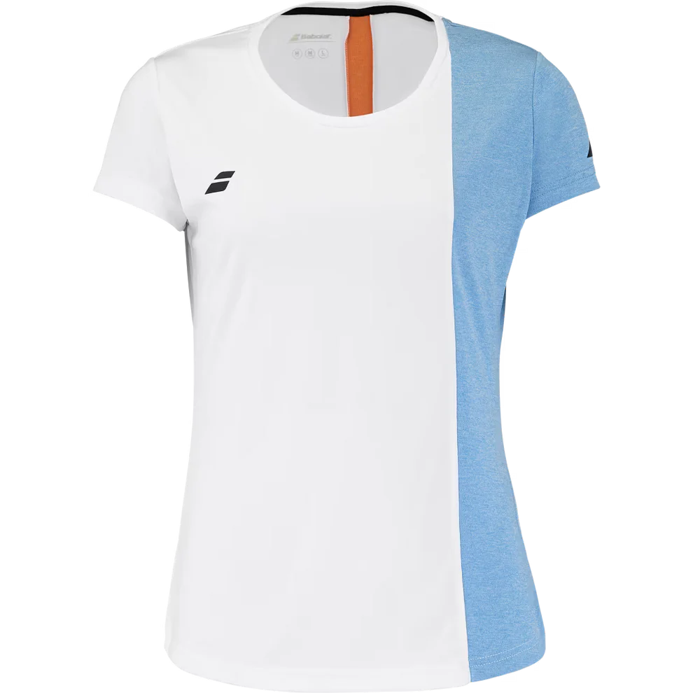 Polera Mujer Deportiva Babolat Play Cap Sleeve Top White Blithe blue M