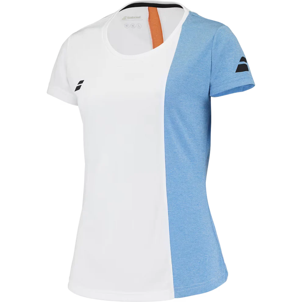 Polera Mujer Deportiva Babolat Play Cap Sleeve Top White Blithe blue M