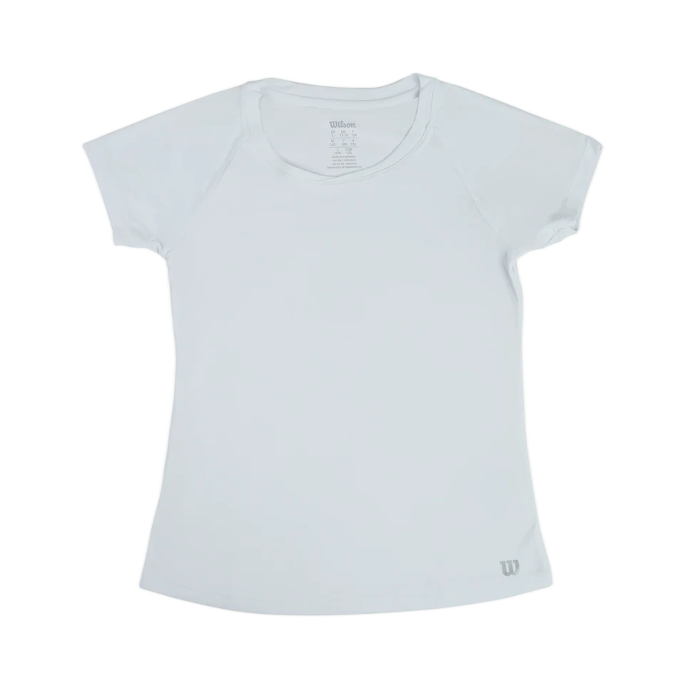 Polera Niña Deportiva Wilson T Shirt Blanca Talla 9-10