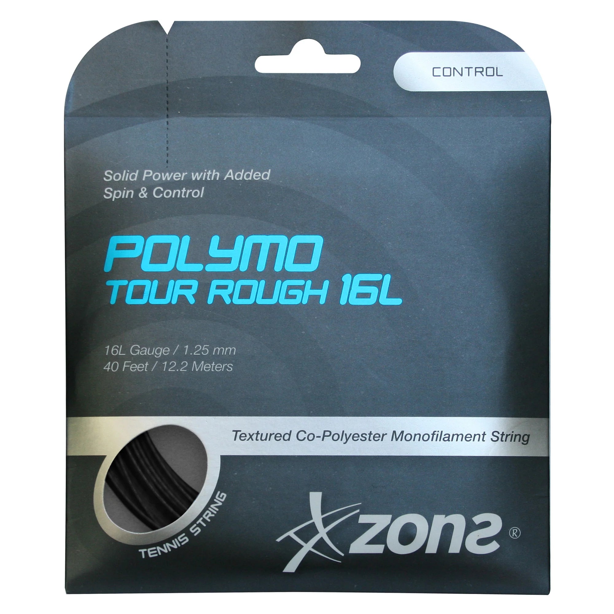 Set Cuerda de Tenis Zons Polymo Tour Rough Black 1.25mm