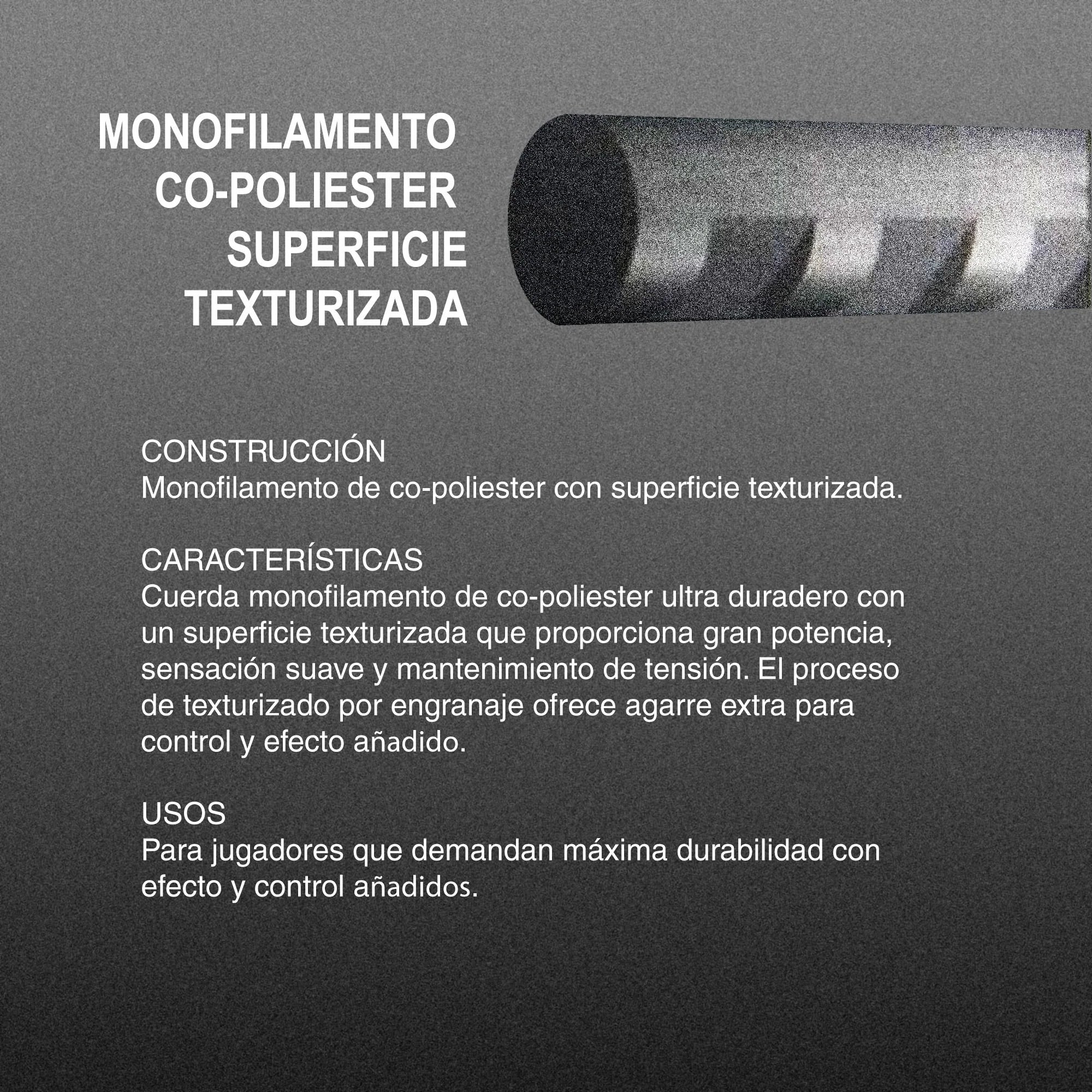 Set Cuerda de Tenis Zons Polymo Tour Rough Black 1.25mm