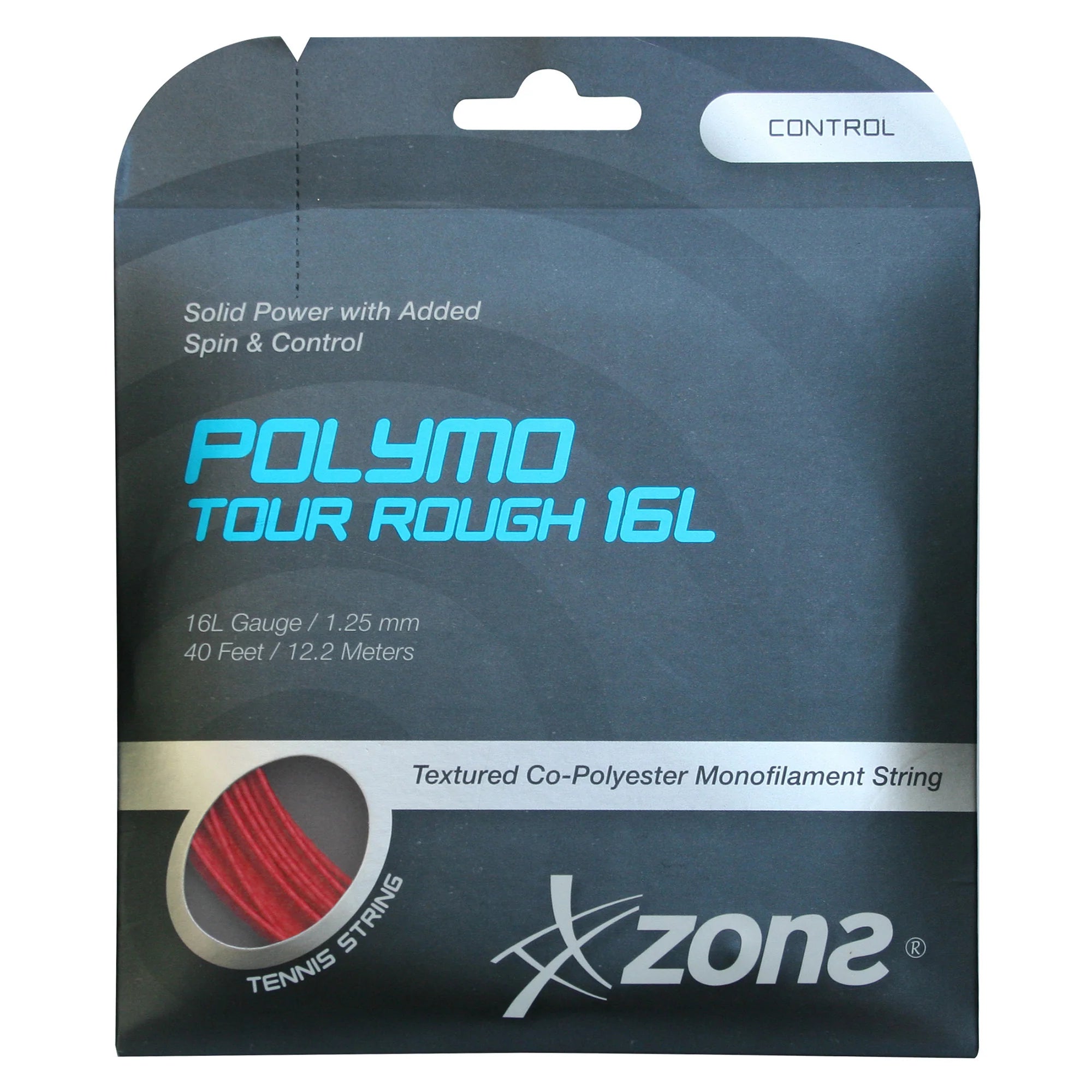 Set Cuerda de Tenis Zons Polymo Tour Rough Red 1.25mm