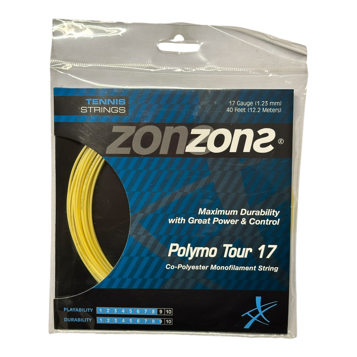 Set Cuerda de Tenis Zons Polymo Tour Amber 1.23mm