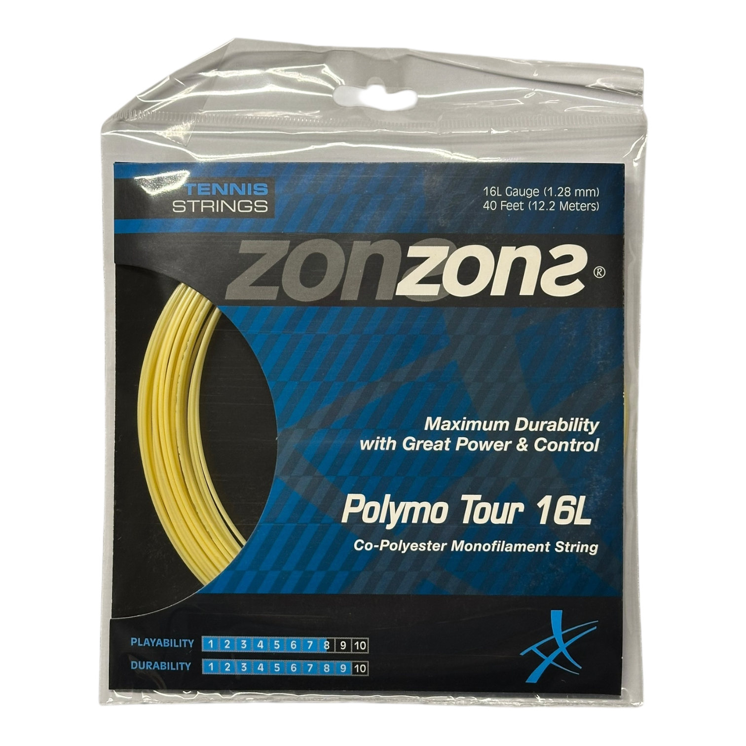 Set Cuerda de Tenis Zons Polymo Tour Amber 1.28mm