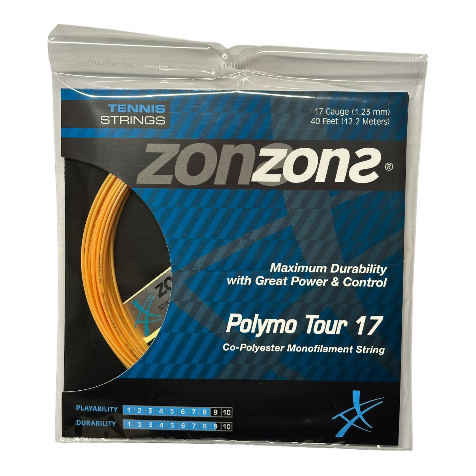 Set Cuerda de Tenis Zons Polymo Tour Gold 1.23mm