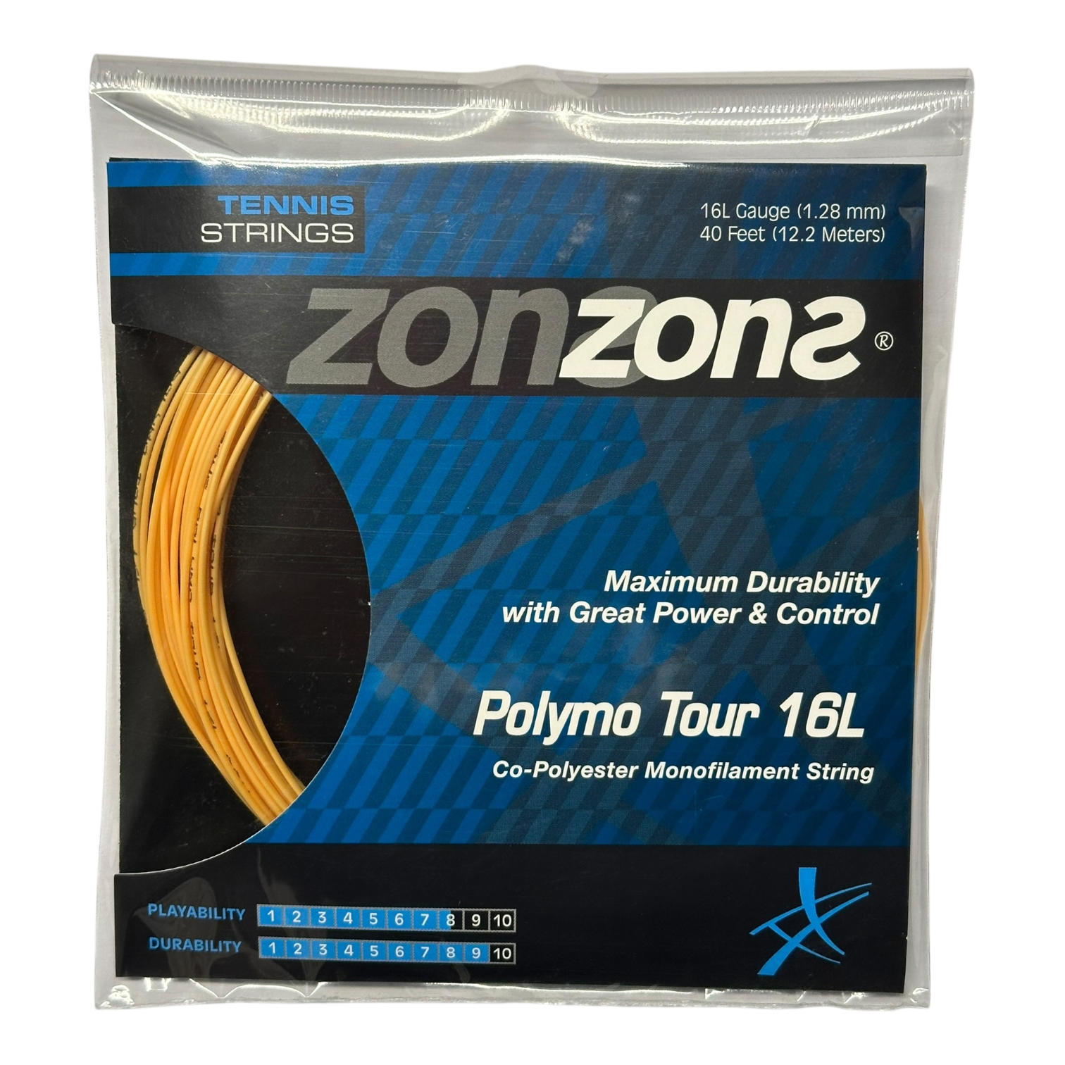 Set Cuerda de Tenis Zons Polymo Tour Gold 1.28mm