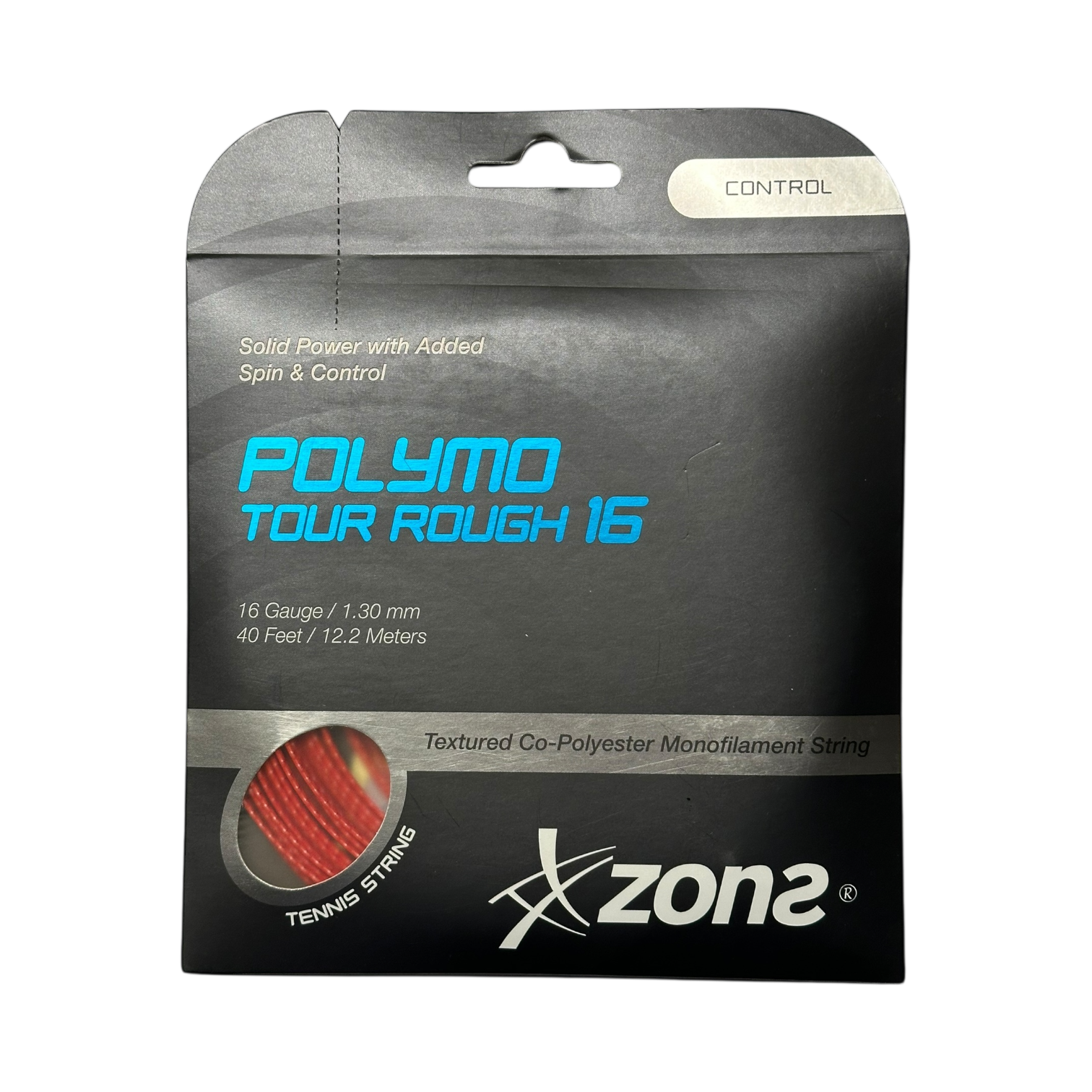 Set Cuerda de Tenis Zons Polymo Tour Rough Red 1.30mm