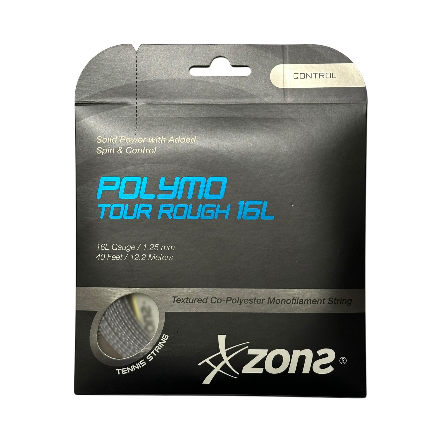 Set Cuerda de Tenis Zons Polymo Tour Rough Silver 1.25mm