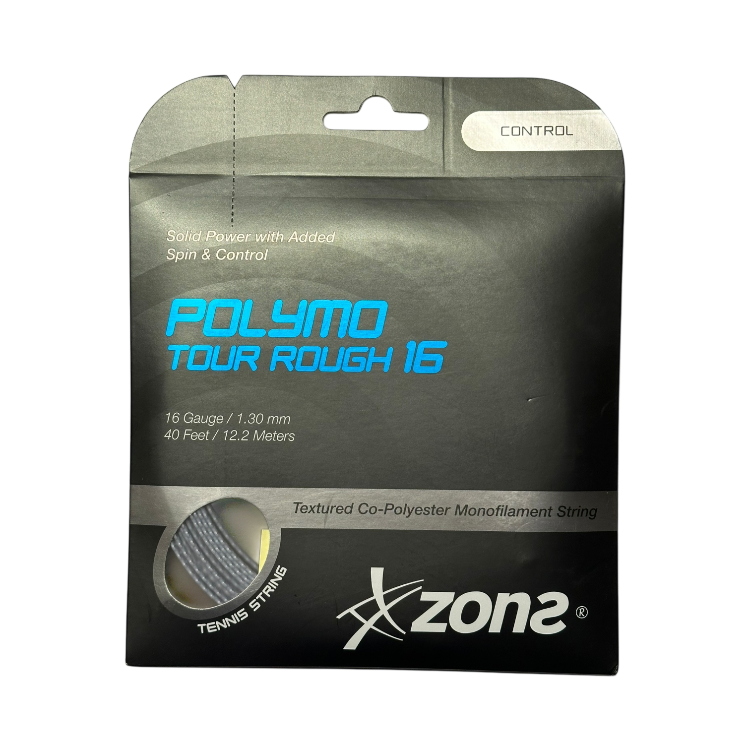 Set Cuerda de Tenis Zons Polymo Tour Rough Silver 1.30mm