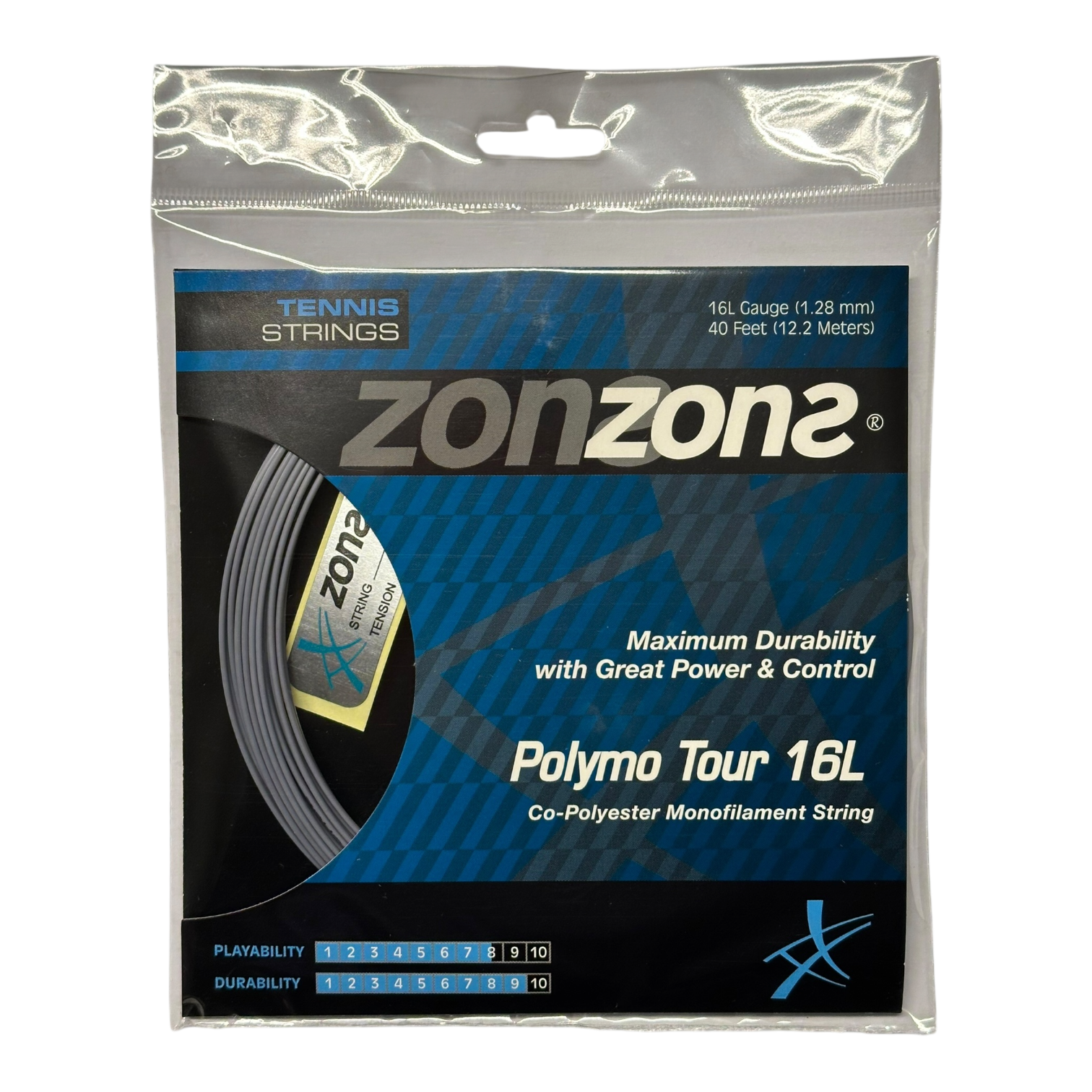 Set Cuerda de Tenis Zons Polymo Tour Silver 1.28mm