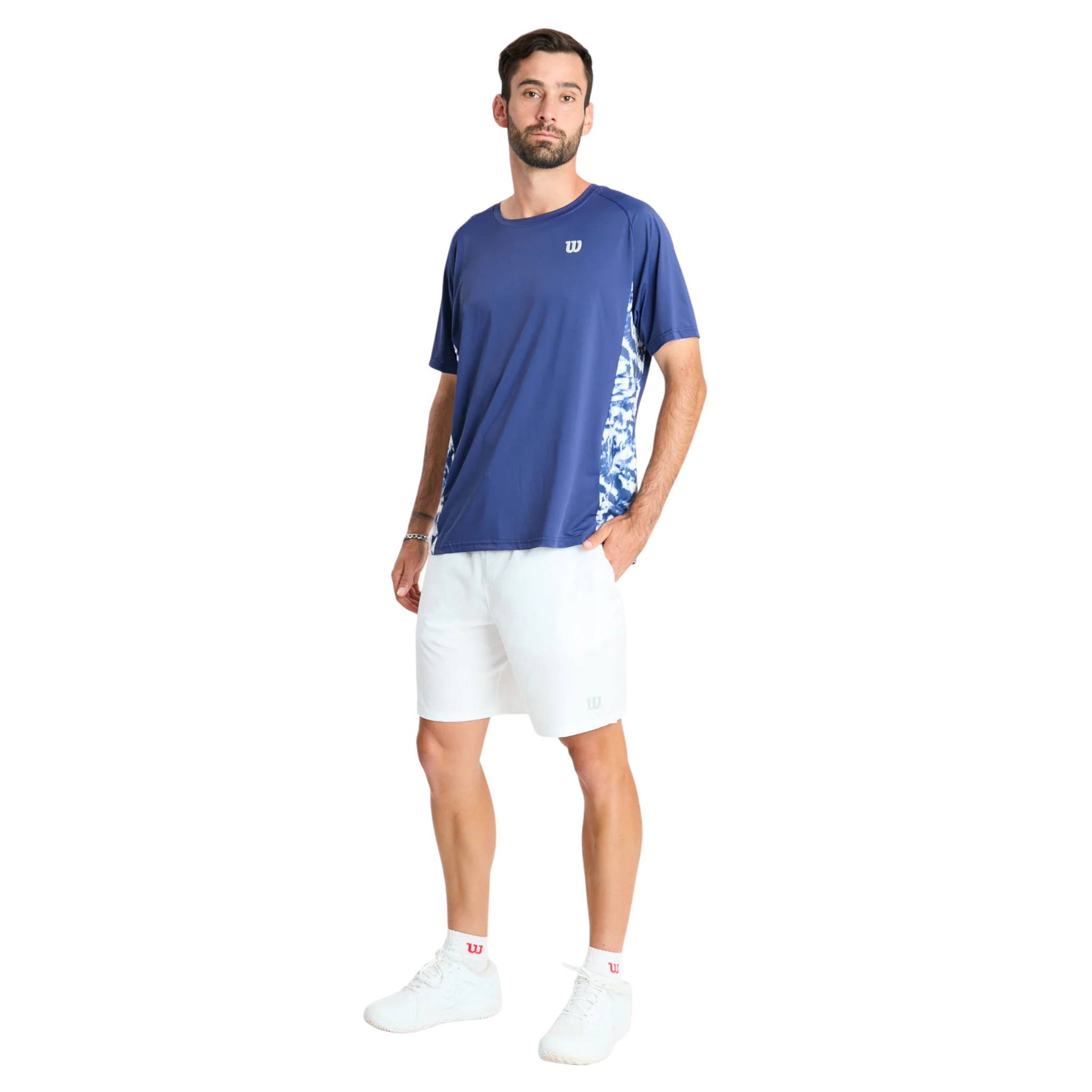 Short Hombre Deportivo Wilson Flex Blanco Talla L