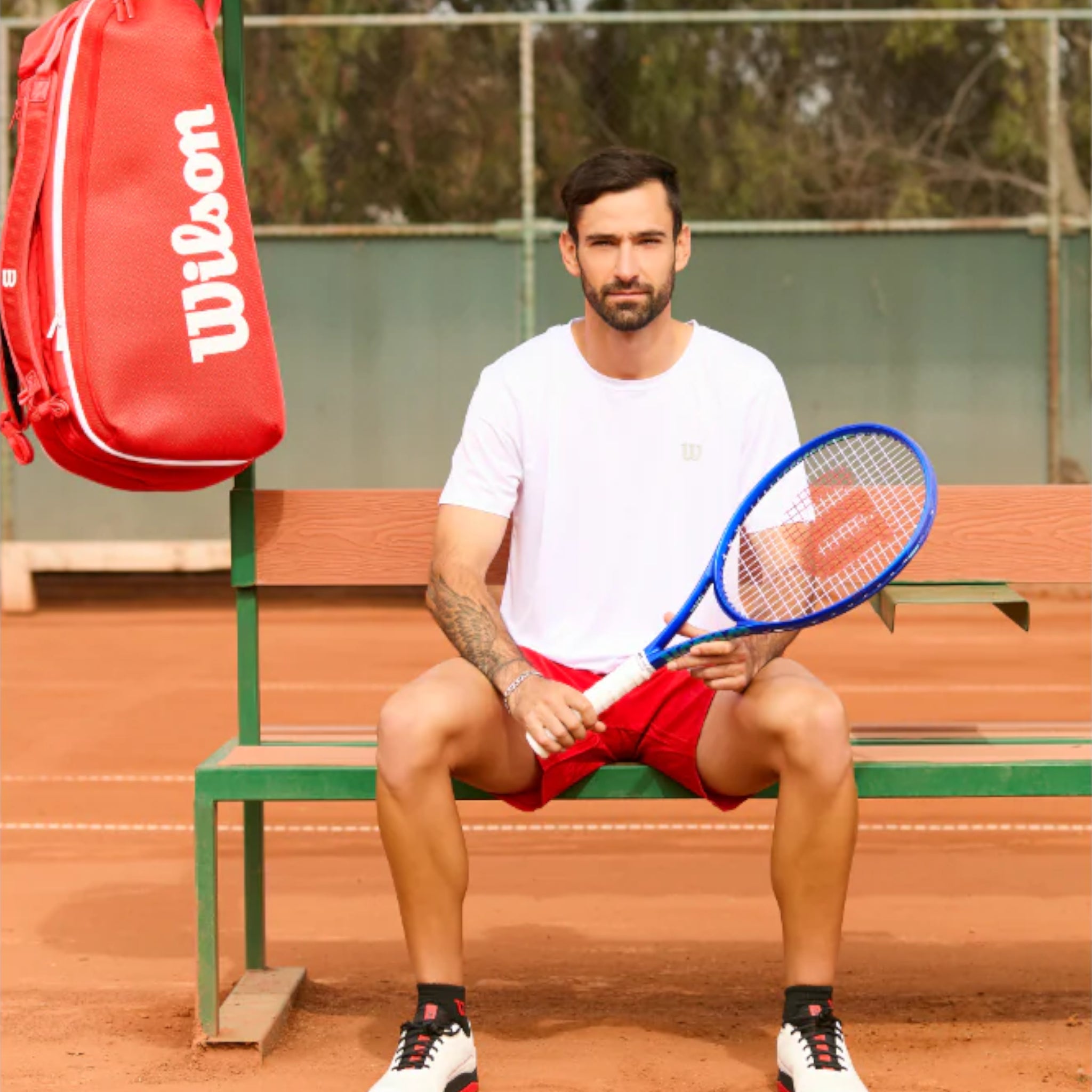 Short Hombre Deportivo Wilson Flex Rojo Talla L