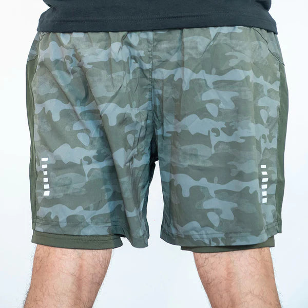 Short con Calza Hombre Deportivo Wilson Flex Verde Camuflaje Talla M